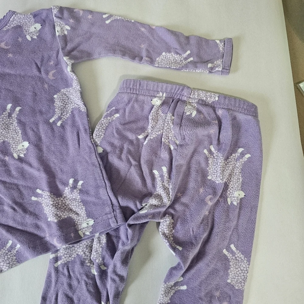 Carter's Just One You Baby Girl‎ 18M Purple Lamb Sheep Pajama Set Pants Top